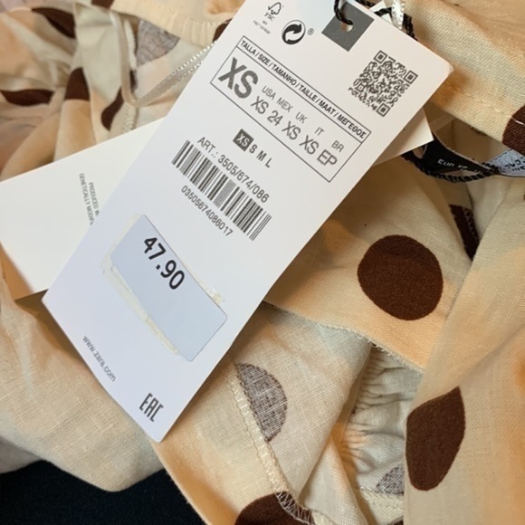 ZARA Polka Dot Top 3505/674 - Picture 3 of 16